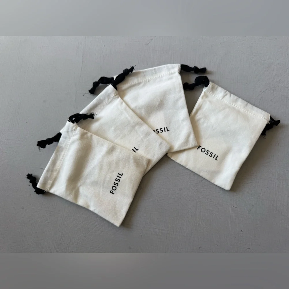NWT Fossil Small Canvas Bags Set x4